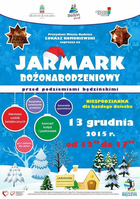 Jarmark bozonarodzeniowy- 13 grudnia 2015 r. w godzinach od 12:00 do 17:00 