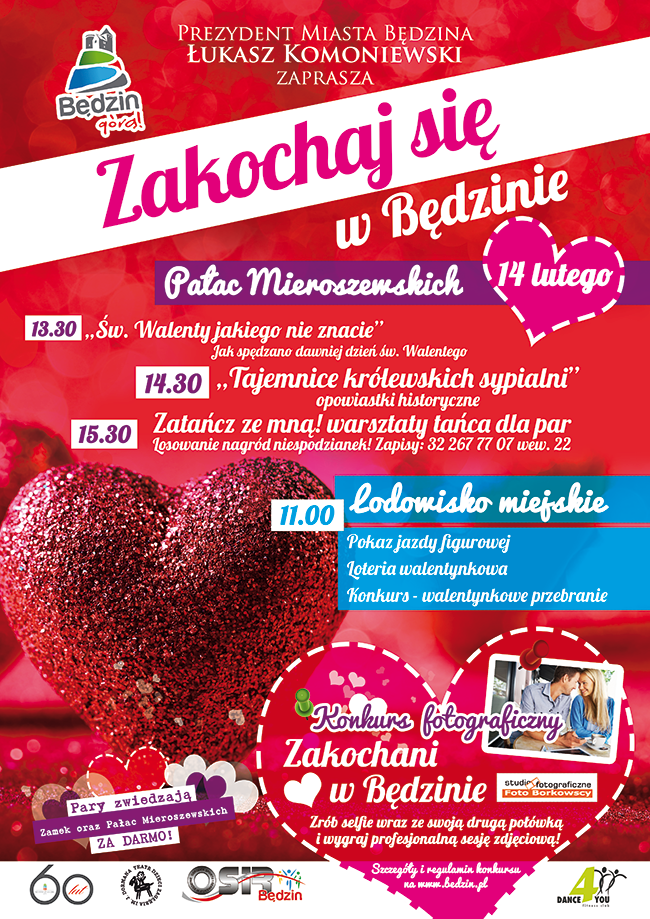"Zakochaj się w Będzinie"- plakat