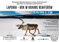 plakat do wydarzenia z wizerunkiem renifera oraz informacjami o wydarzeniu