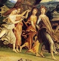fragment obrazu Andrea Mantegna pod tytułem Parnassus