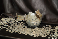 zdjęcie monet z wystawy