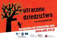 plakat Europejskich Dni Dziedzictwa informujący o dacie i godzinie wydarzeniadarz
